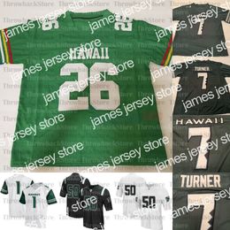 American College Football Wear Custom Hawaii College Football Jerseys 13 Cole McDonald 26 Miles Reed 6 Cedric Byrd II