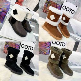 Top Quality Designer Women Boots SNOWDROP Fur Snow Boot Laureate Leather Casual Shoes Soft Winter Warm Sheepskin Shoe Outdoor Ankle Boot 35-41 With Box