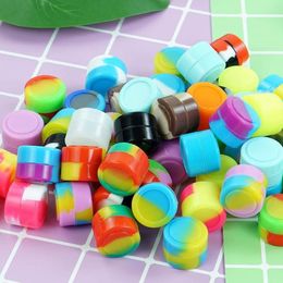 2ML Mini Round Silicone Packing Bottles Container Non-stick Oil Wax Jar Dab Storage Box Silicon bottle SN4840