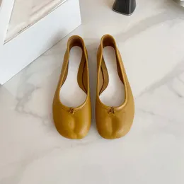Lüks çizme Tasarım ayakkabı rahat Tabi Deri Balerin Daireler tasarımcı ayakkabı loafer'lar kadın ballef düz Moda Sonbahar Bayan Ayakkabı
