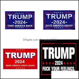 Banner Flags 2024 Banner Flag The United States President Election Flags Campaign For Banners Make America Great Again 90X150Cm 8 5Qw Dhvfe
