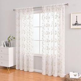 Curtain Sheer Unique Pattern Wear Resistant All-Purpose Decorative Window Polyester For Home Decor