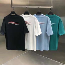 2022 Designer T shirt Summer Short Sleeve Waves Tee Men Women Luxury T-Shirts Fashion Senior Pure Cotton Top Quality