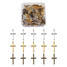 Pendant Necklaces 150pcs/box Cross Tibetan Style Alloy Metal Pendants Charms For Necklace Bracelet Making DIY Jewellery Accessories Mixed