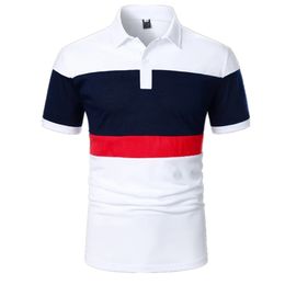 Men's Polos Men Polo Men Shirt Short Sleeve Polo Shirt Contrast Colour Polo Clothing Summer Streetwear Casual Fashion Men Tops 220902