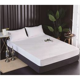 Sheets sets Waterproof Bed Mattress Cover Elastic Solid Colour Fitted Bed Sheet Super Soft Microfiber Sheet Covers for Bed Queen King 220901