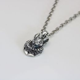 Pendant Necklaces European And American Trendy Men Vintage Bull Head Personalized Sweater Chain Necklace