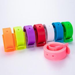 Belts Eco-Friendly Plastic Belt For Men Women Candy Unisex Silicone Rubber Male Female Jeans Leather Strap Waist