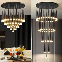 Pendant Lamps Ceiling Chandeliers For Living Room Loft Lamp Led Hall Chandelier Modern Luster Lights