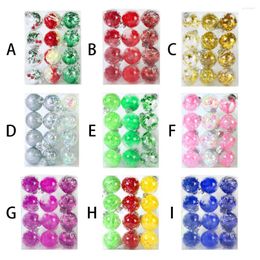 Party Decoration 12 Pieces 6cm Christmas Ball Xmas Indoor Decorative Background Pography Ornament Pendants Silver