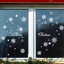 Christmas Decorations 2 Pack Window Stickers Party Supplies DIY Star Snow Wall Decals Winter Year