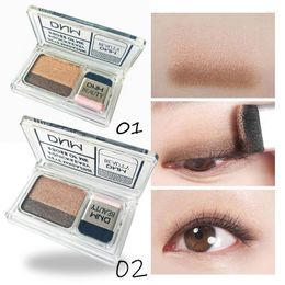 Eye Shadow DNM Double Colour Gradient Lazy Makeup Palette Glitter Eyeshadow Pallete Waterproof Shimmer Cosmetic
