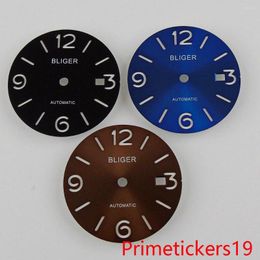 Watch Repair Kits 31.5mm Black/blue/coffee Dial With Date Window Fit Mingzhu 2813 Miyota 8215 Movement