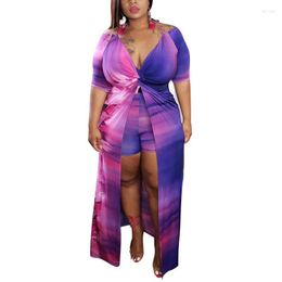 Casual Dresses 2022 Summer Plus Size For Women 4XL 5XL Long Deep V Neck Half Sleeve Elegant Sexy Evening Night Club Vestidos Mujer