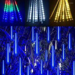 Strings Led Meteor Shower Rain String Lights Christmas Decorations For Home Outdoor Wedding Party Fairy Garden Street Curtain Garlands