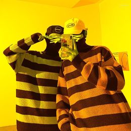 Men's Sweaters Men's 2022 Style Men Keep Warm In Winter Turtleneck Knit Sweater/women Slim Fit Striped Casual Sweater/Lovers Sweater