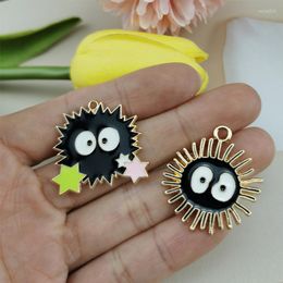 Charms 10pcs Alloy Japanese Cartoon Anime Black Briquettes Pendant Charm DIY Jewellery Accessories Earring