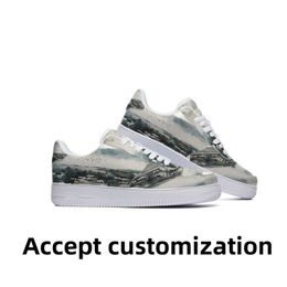 Custom shoes 1 Accept customization UV printing process mens womens size 38-45 eur white sports sneakers trainers outdoor