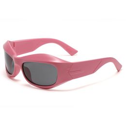 New geometric frame sunglasses trend street shot Sports Sunglasses DF 04014