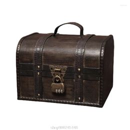 Watch Boxes Retro Elegant Wooden Pirate Jewellery Storage Box With Lock Vintage Treasure Chest For Organiser N18 20 Drop