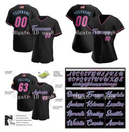 Baseball Jersey Custom Black Pink-Light Blue Authentic American Flag Fashion