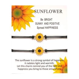 Sunflower Daisy Charm Bracelets Necklaces Korea Sun Flower Gold Necklace for Women Gifts for Friend