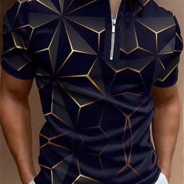 Men's Polos Solid Shirts Men Short Sleeve T-shirts Streetwear Mens Clothing Zipper T-Shirt Tops S-3XL Elastic Cotton 220902