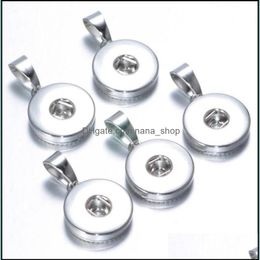 Charms 18Mm 12Mm Noosa Snap Button Chunks Alloy Sier Charms Pendant For Necklace And Bracelets Diy Jewellery Accessory Int Dhseller2010 Dh2Rh