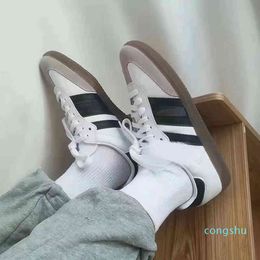 Casual Shoes Little white Women's new flat bottom versatile in autumn 2022 leather board