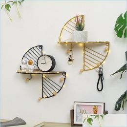 Hooks Rails Hooks Rails Metal Wall Decoration Shelf Hallway Hanging Shees For Living Room Artcrafts Features Display Rack Flower P Dhoey