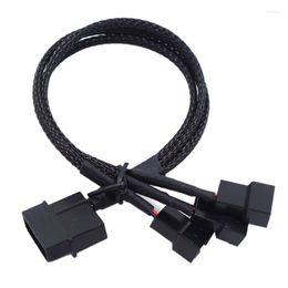 Computer Cables 27cm Black Molex To 3 Way 3Pin/4Pin Fan Adapter For Case / CPU Mining Cooling Fans