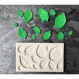 Baking Moulds Sugarcraft 1 piece Leaf Silicone Mould Fondant Mould Cake Decorating Tools Chocolate 220901
