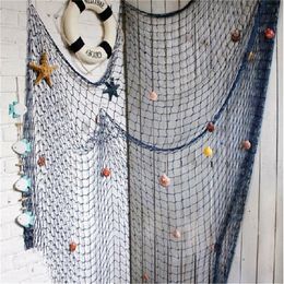 Other Event Party Supplies 100200CM Big Fishing Net Home Decoration Wall Hangings Fun The Mediterranean Sea Style Household Decor Stickers 220901