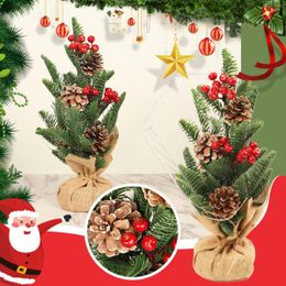 Christmas Decorations Tree Decor Artificial Desktop Mini Festival Miniature Year Home 1pc #t2g