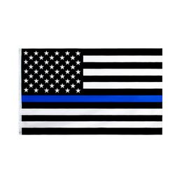 3x5Fts 90cmx150cm banner flags Law Enforcement Officers USA US American police thin blue line Flag