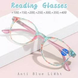 Sunglasses Round Reading Glasses Women Anti Blue Light Hyperopia Fashion Colorful Presbyopic Eyeglasses For The Elderly 1.0 To 4.0