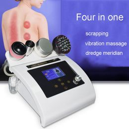 New 4in1 Health Gadgets Vacuum Suction Gua Sha Equipment Scraping Therapy Machine Cupping Physiotherapy EMS Thermal Dredging Meridian Vibration Massager