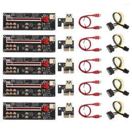 Computer Cables 5/10pcs PCIE Riser 016 VER016 PCI Express X16 GPU USB3.0 Extension Cable 6PIN Temperature Voltage For BTC Miner