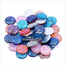 Nail Art Decorations Nail Art Decorations 16Mm 100Pcs Ab Colours Mticolor Round Resin Rhinestones Stones Flatback Diy Crafts Jewellery M Dhefh