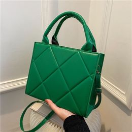 Evening Bags Spring Women Shoulder Trendy Plaid Pu Leather Crossbody Fashion Ladies Handbags Brand Designer Top Handle 220901