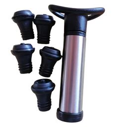 Bar Tools Barware Kitchen Dining Home Garden Wine Preserver Set Stainless Steele Pump Vacuum Saver Stoppers Manual Vacu Seal Drop Deliver B0901