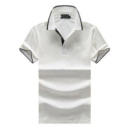 Wholesale 2059 Summer New Polos Shirts European and American Men's Short Sleeves Casual Colorblock Cotton Large Size Embroidered Fashion T-Shirts S-2XL