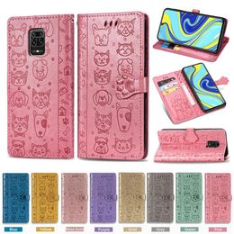 xiaomi redmi note 6 Australia - Phone Cases For Xiaomi Redmi Note 10 9 8 7 6 5 4 Pro Max 10S 9T 9S 8T 5A 4X PU Leather Concave Cute Cat and Dog with Card Slot Lovely C176b