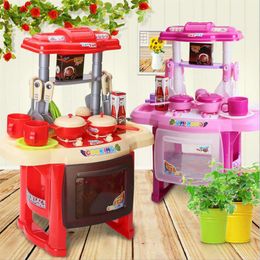 Whole- Kids Kitchen set children Kitchen Toys Large Kitchen Cooking Simulation Model Play Toy for Girl Baby2638