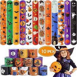 Other Event Party Supplies 12pcs Halloween Clap Circle Toys Pumpkin Decor Bat Bracelet Halloween Party Favour Kids Gifts Prank Fun Birthday Witch Toys 220901