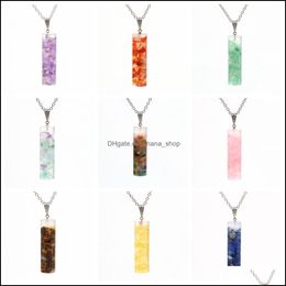 Pendant Necklaces Handmade Quartz Column Pendant Necklace For Women Men Crystal Point Pendants Jewellery Drop Delivery 2021 Dhseller2010 Dhoxw
