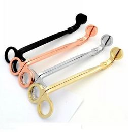 DHL Scissors Stainless Steel Snuffers Candle Wick Trimmer Rose Gold Cutter Wick Oil Lamp Trim scissor Wholesale DHL UPS GC1117