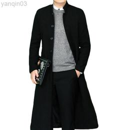 Men's Suits Blazers New Arrival Fashion Padded Overcoat Long Overlength Knee High Quality Casual X-Long Single Breasted Thick Size m-4XL L220902