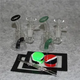 Mini Glass Bong Water Pipes Pyrex Hookah Oil Rigs Smoking Bongs Thick Heady Recycler Rig ash catcher for Smoke