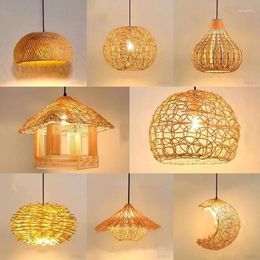 Pendant Lamps Window Yang Table Lamp Creative Personality Chandelier Japanese Clothing Store Club Lighting Art Bamboo Rattan Restaurant